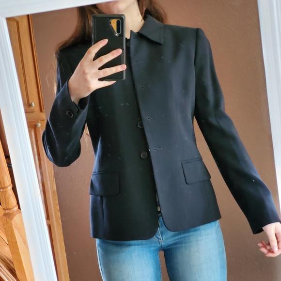 Vintage 100% Worsted Wool Blazer Jacket - Picture 3 of 5